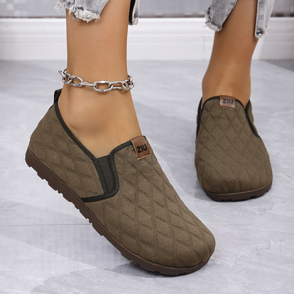Malisaa - Scarpe Slip-On Con Cuciture a Rombi