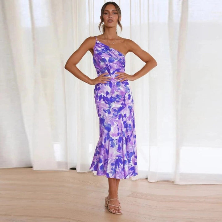 Cynthia - Abito In Raso Floreale
