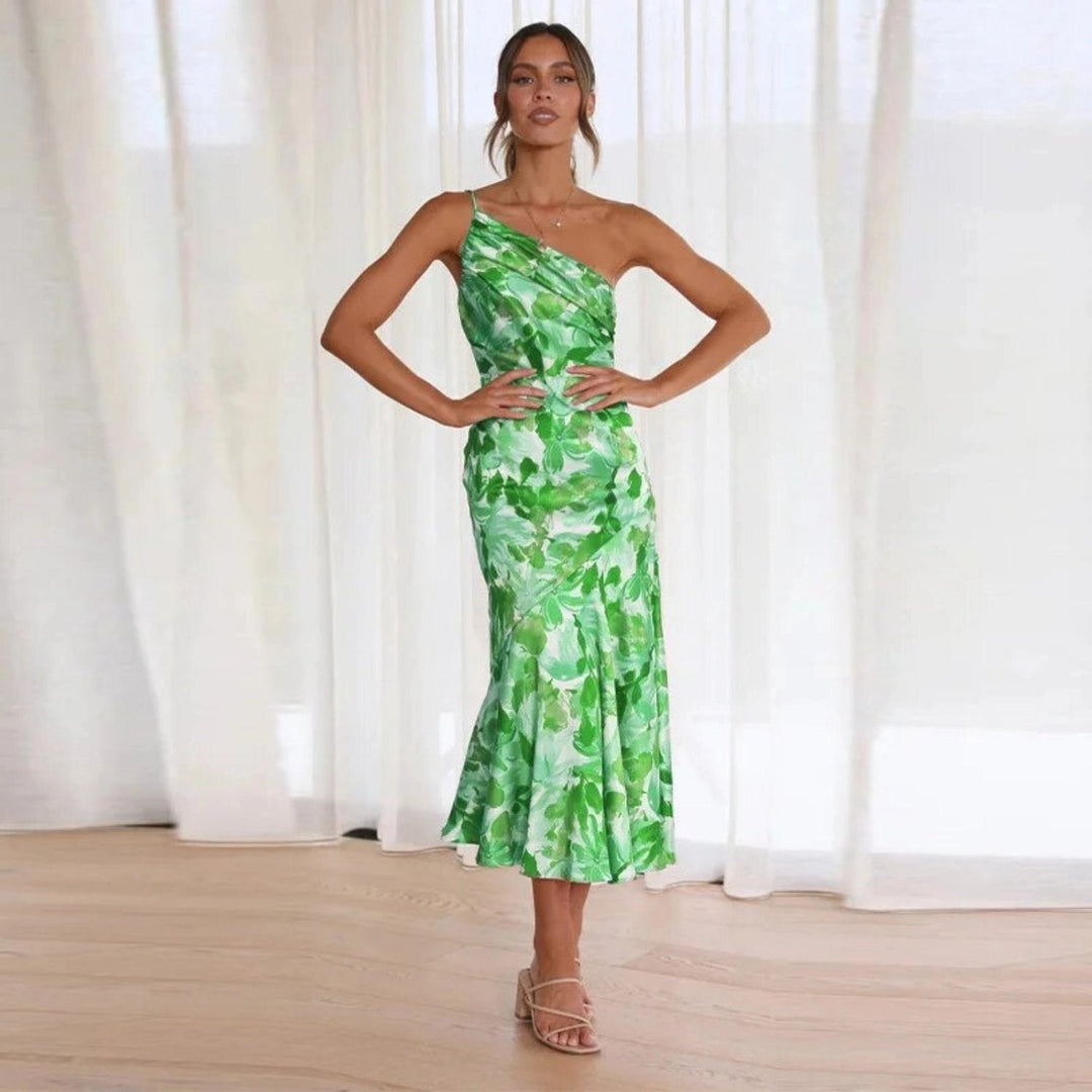 Cynthia - Abito In Raso Floreale