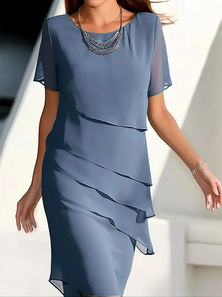 Albane - Abito In Chiffon Transfrontaliero