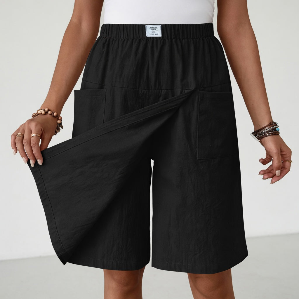 Elinia - Pantaloncini Larghi Dal Taglio Morbido Con Elastico in Vita