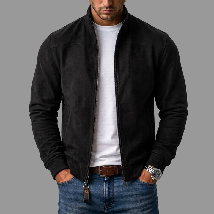 Brayden - Giacca Bomber in Pelle Scamosciata