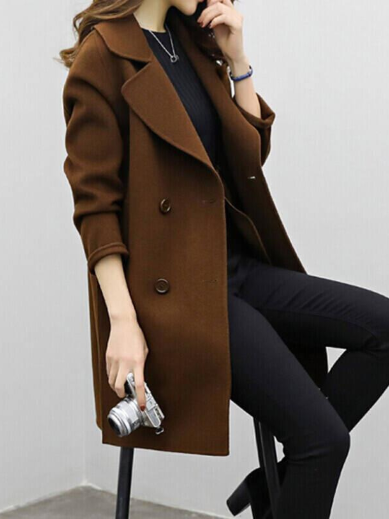 Roxana - Elegante Cappotto Doppiopetto