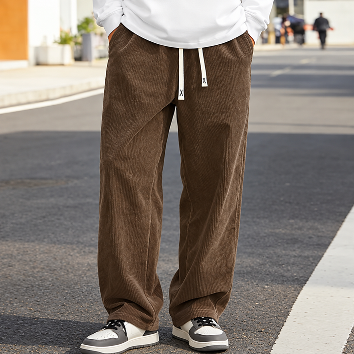 Warren - Pantaloni a Gamba Larga Con Coulisse E Tasche