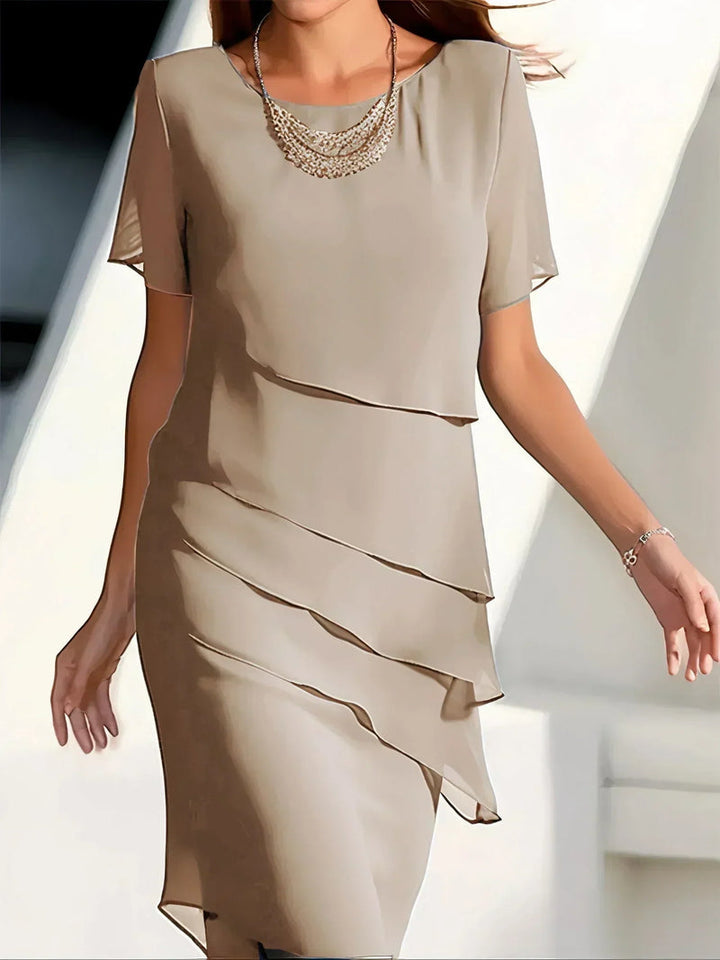 Albane - Abito In Chiffon Transfrontaliero