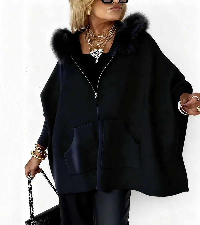 Chiaka - Sovradimensionato Accogliente Cappotto Con Zip