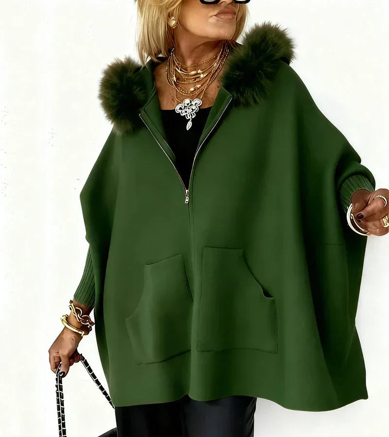 Chiaka - Sovradimensionato Accogliente Cappotto Con Zip