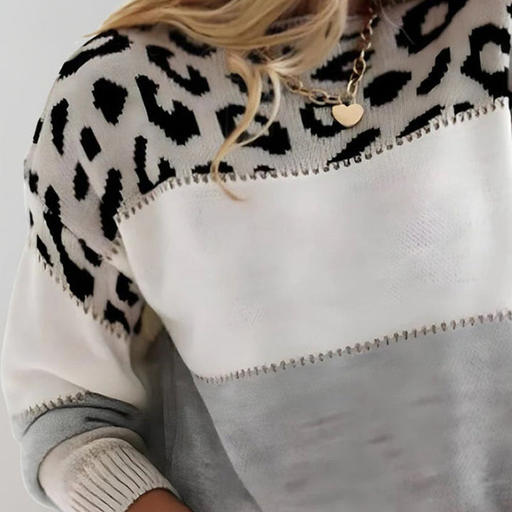 Diletta - Elegante Maglione Con Stampa Leopardata