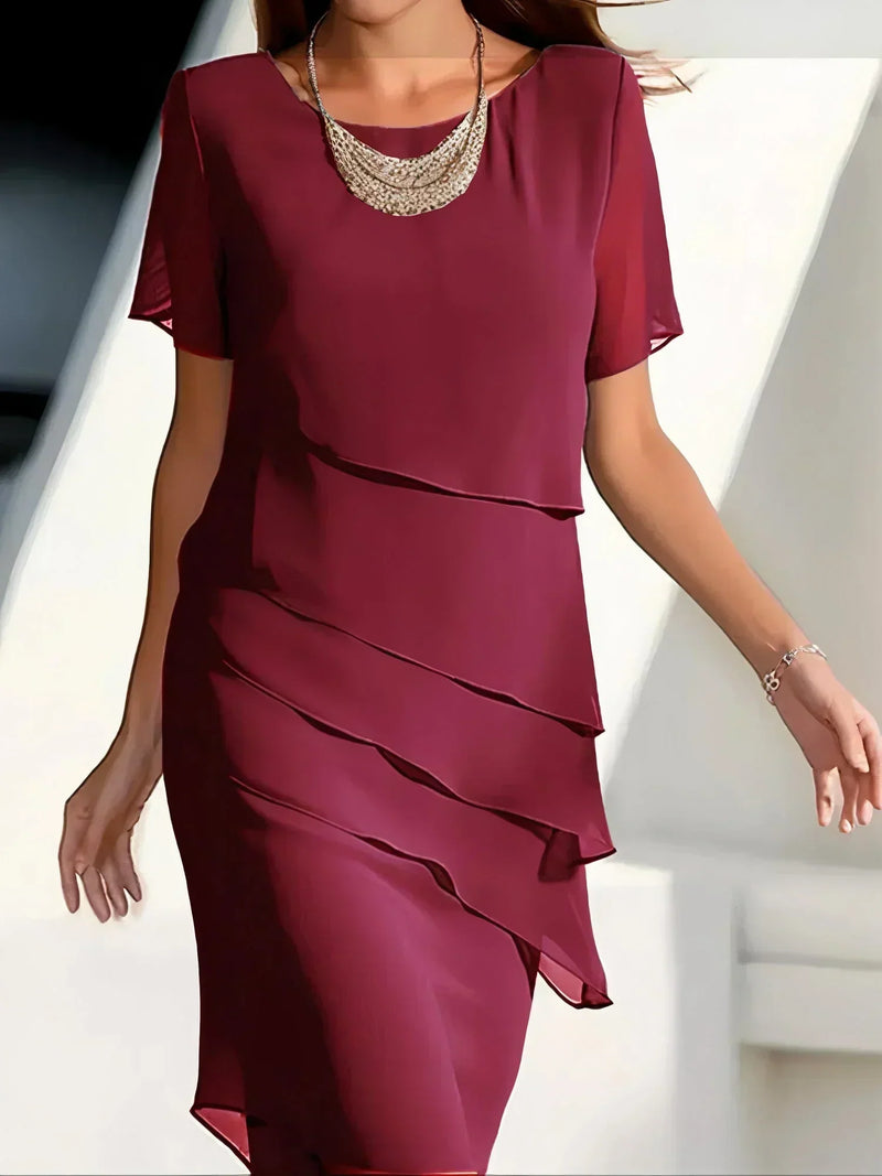 Albane - Abito In Chiffon Transfrontaliero