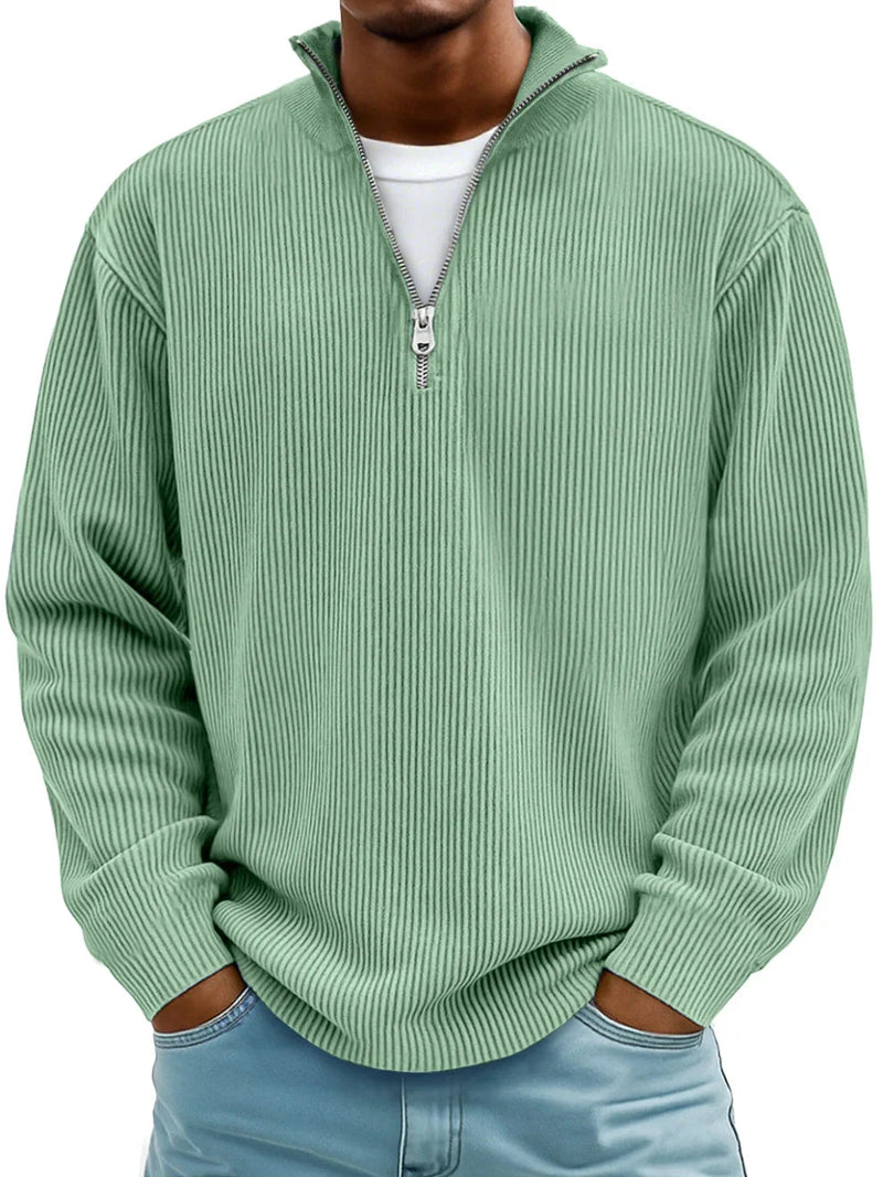 Keanu - Maglione a Maniche Lunghe Con Mezza Zip