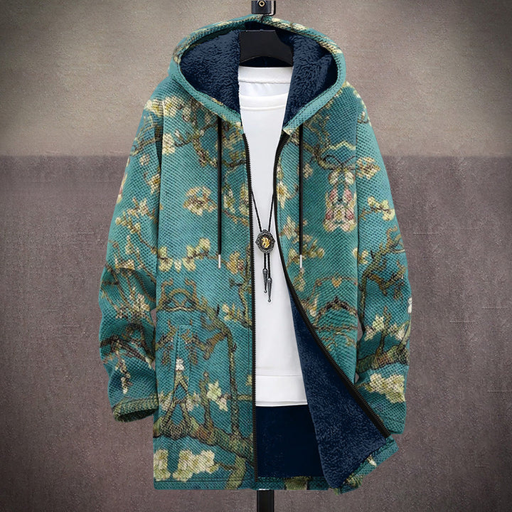 Celine - Cardigan di Lusso con Ispirazione Artistica e Cerniera