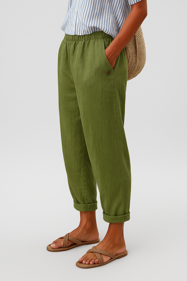 Yanchik - Pantaloni Eleganti Con Tasche Laterali