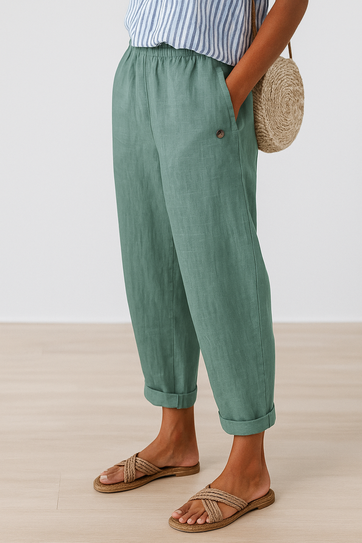 Yanchik - Pantaloni Eleganti Con Tasche Laterali