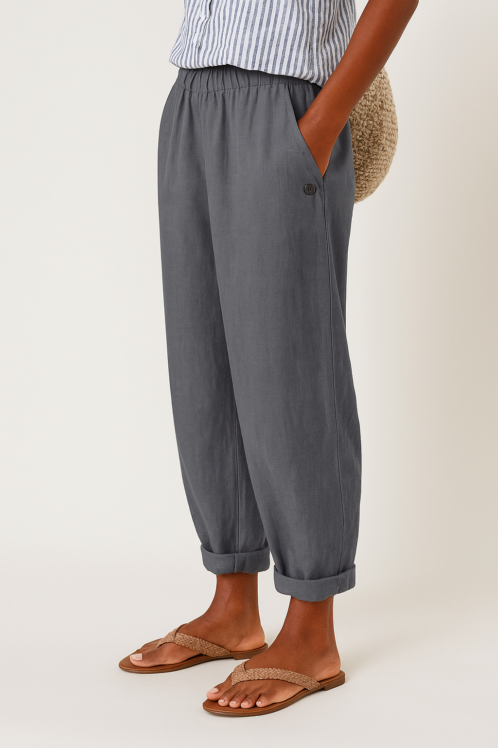 Yanchik - Pantaloni Eleganti Con Tasche Laterali