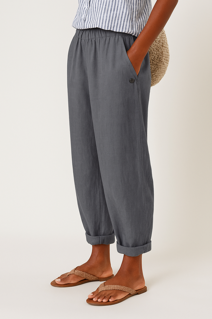 Yanchik - Pantaloni Eleganti Con Tasche Laterali