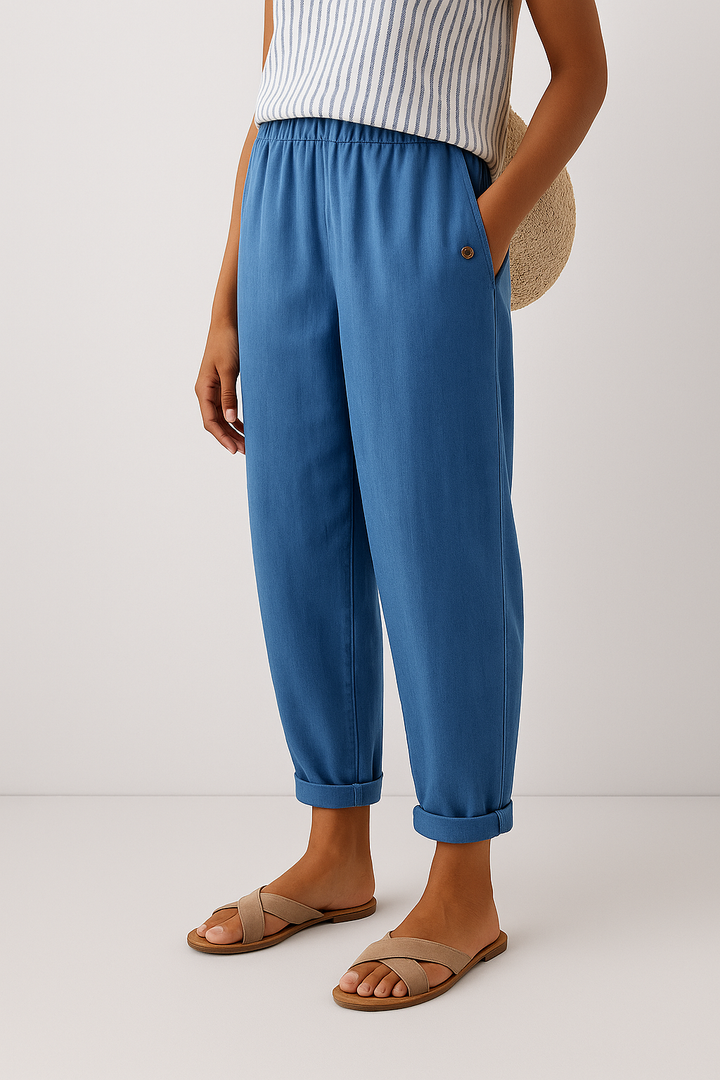 Yanchik - Pantaloni Eleganti Con Tasche Laterali