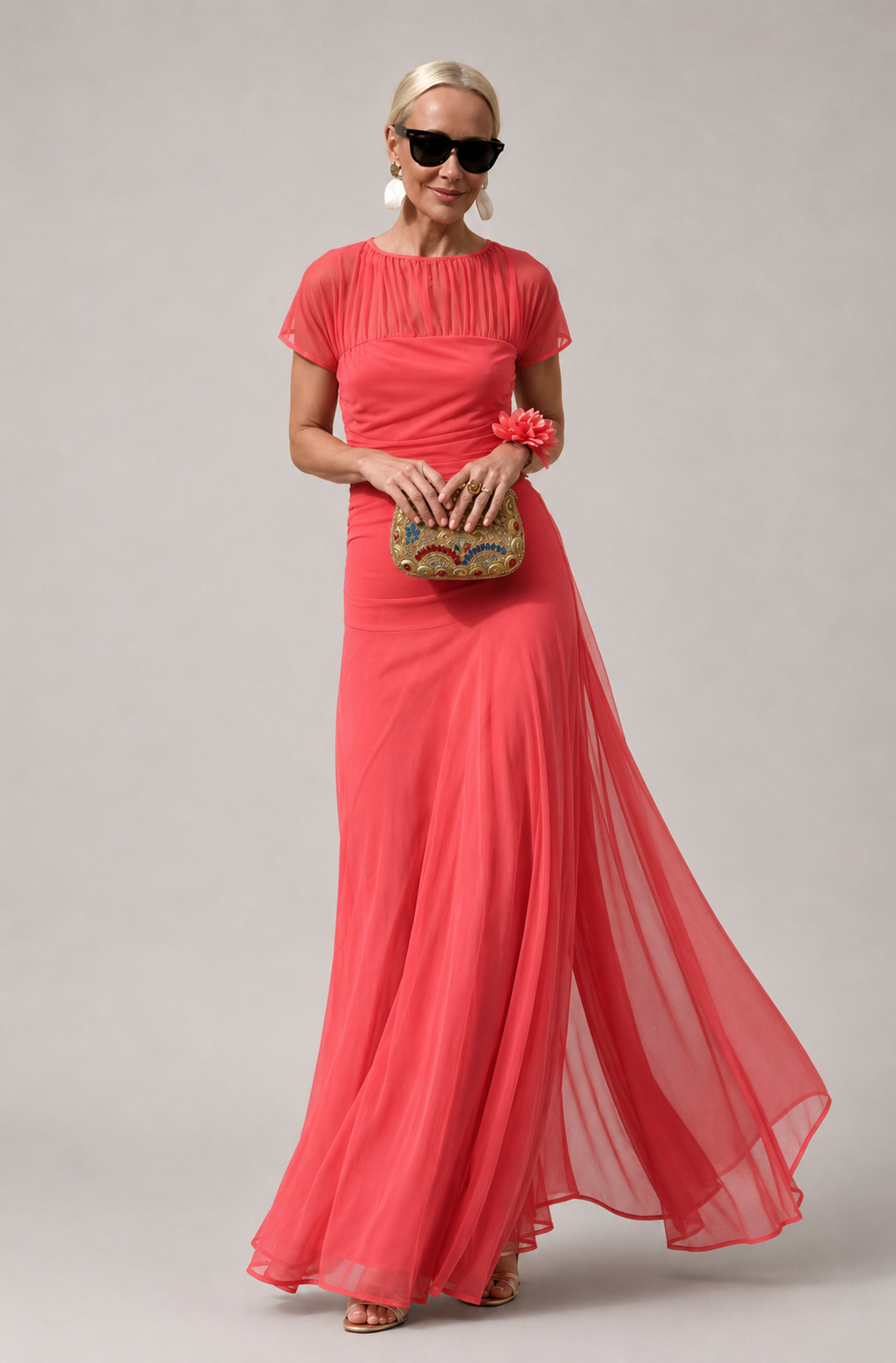 Lesliy - Elegante Abito in Chiffon