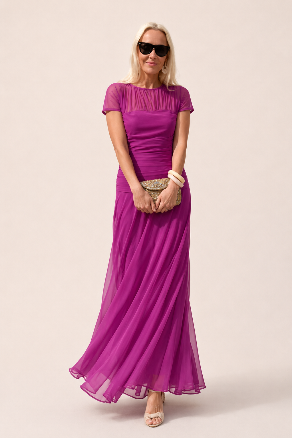 Lesliy - Elegante Abito in Chiffon