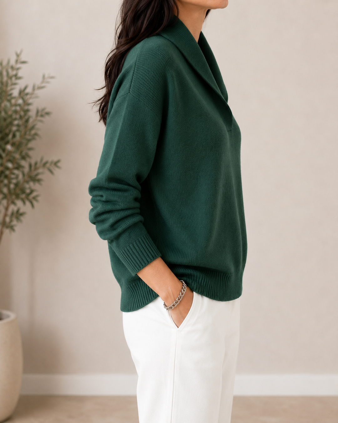 Samilla - Maglione a Maniche Lunghe Con Scollo a V