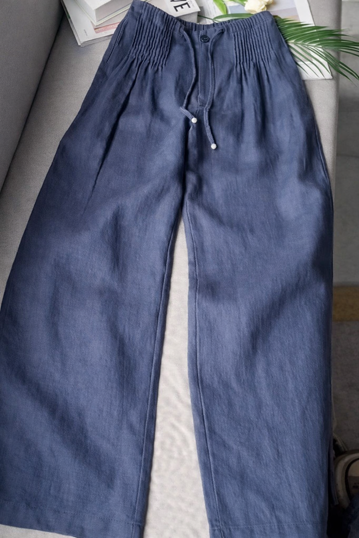 Kuupik - Pantaloni Larghi In Lino