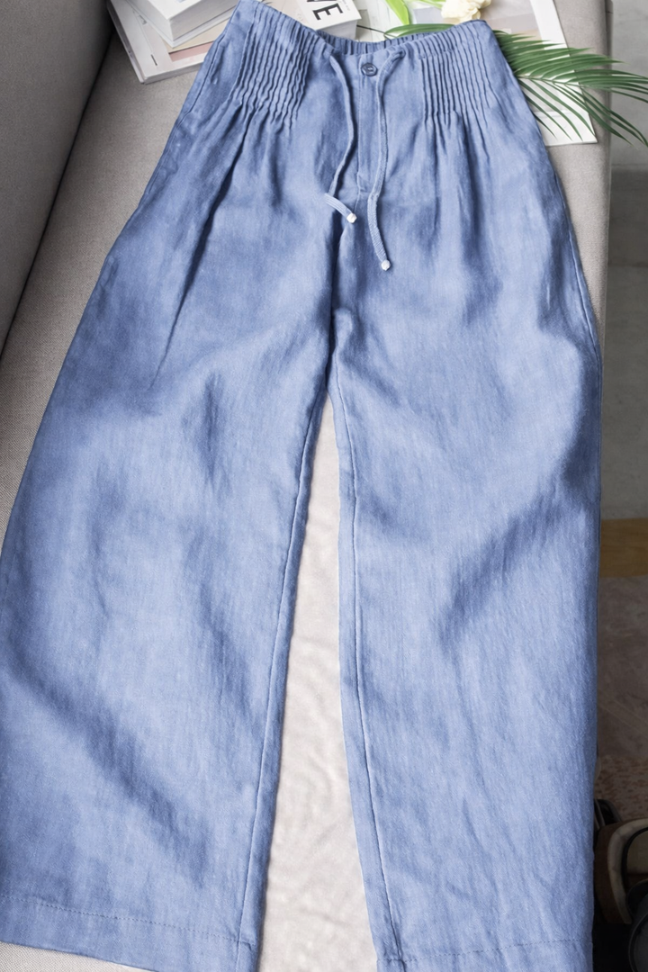 Kuupik - Pantaloni Larghi In Lino