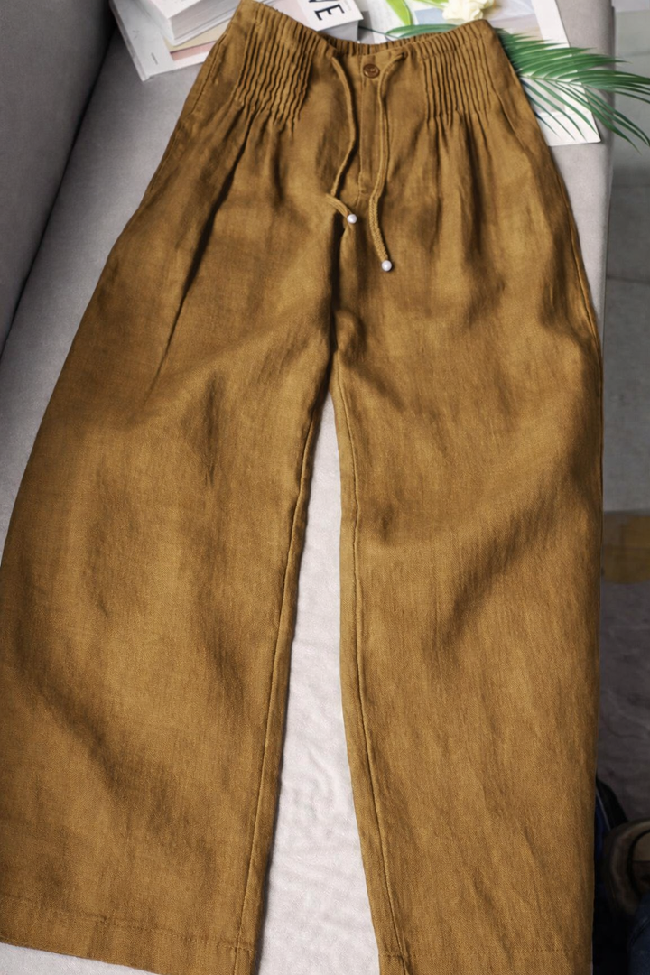 Kuupik - Pantaloni Larghi In Lino
