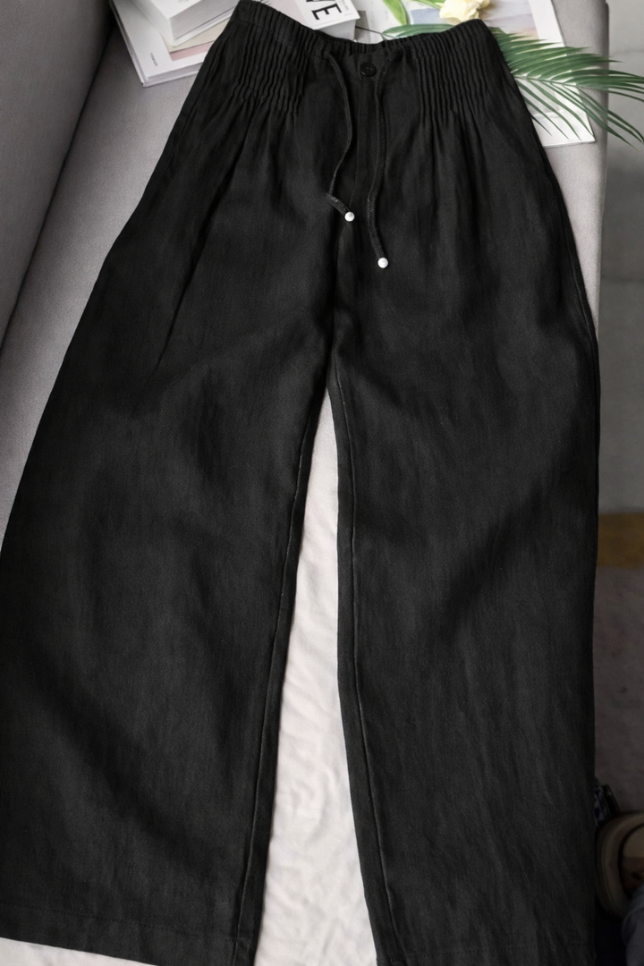 Kuupik - Pantaloni Larghi In Lino