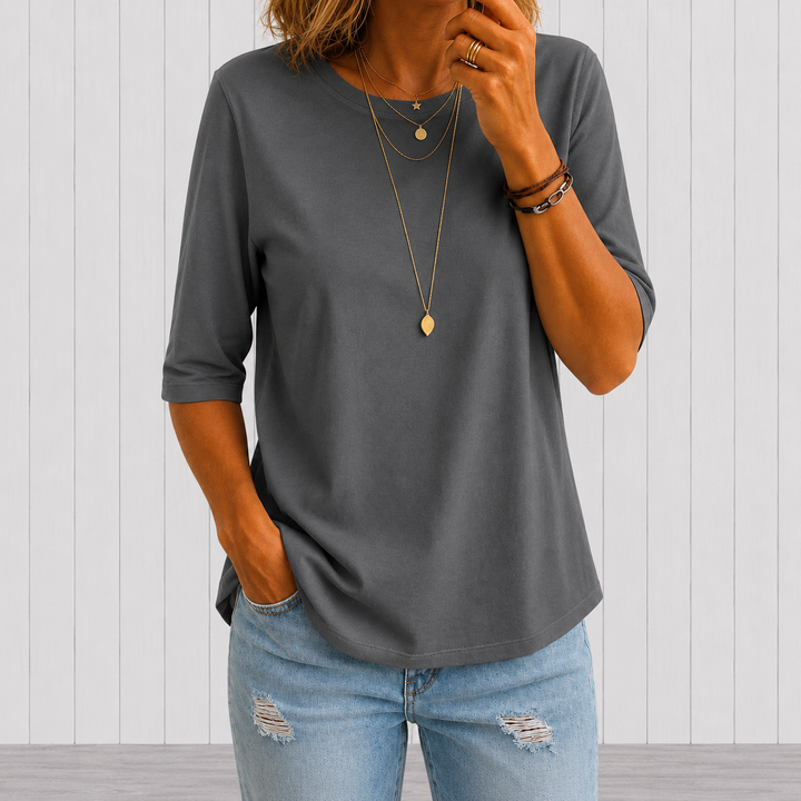 Uththara - Comoda Camicia a Maniche Corte
