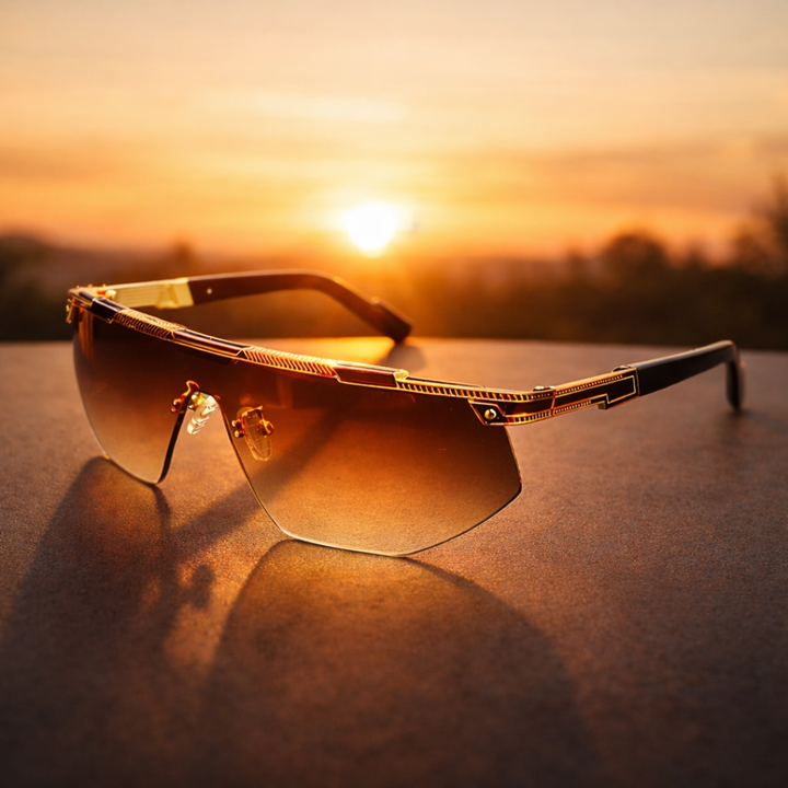 GlareVibe - Occhiali Da Sole Senza Montatura Dalla Forma Irregolare