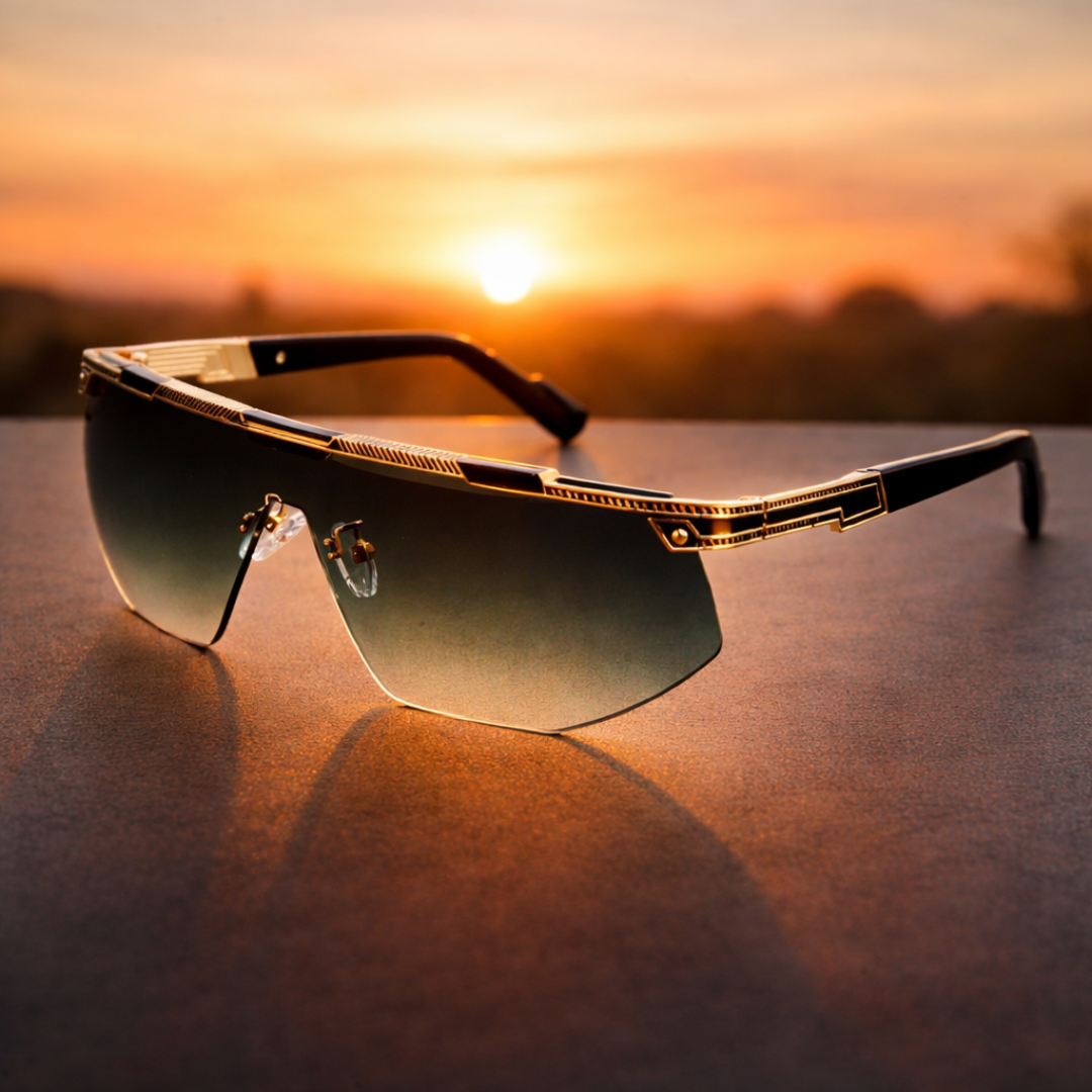 GlareVibe - Occhiali Da Sole Senza Montatura Dalla Forma Irregolare