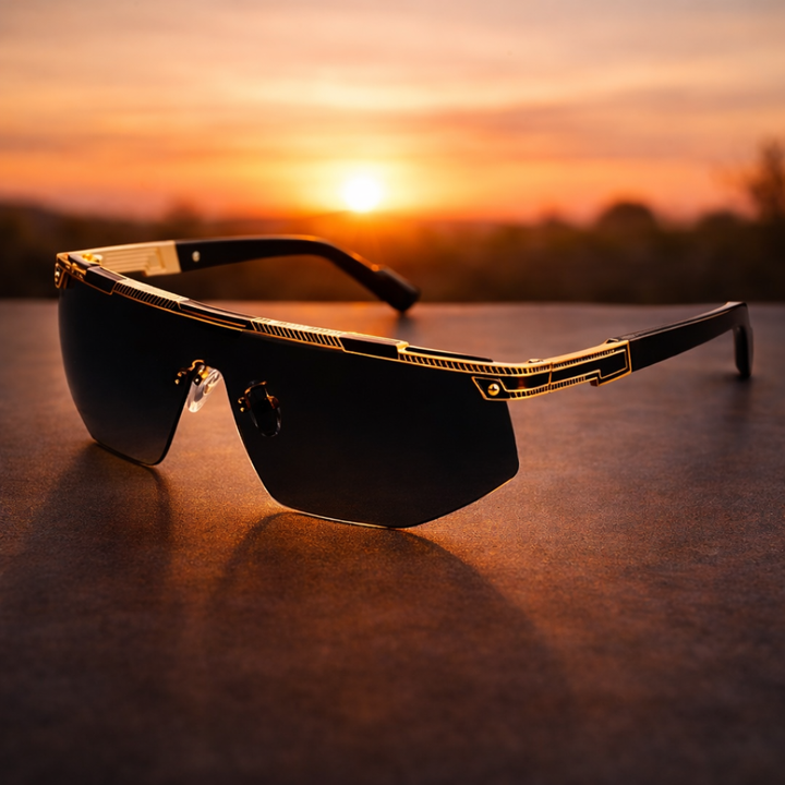 GlareVibe - Occhiali Da Sole Senza Montatura Dalla Forma Irregolare