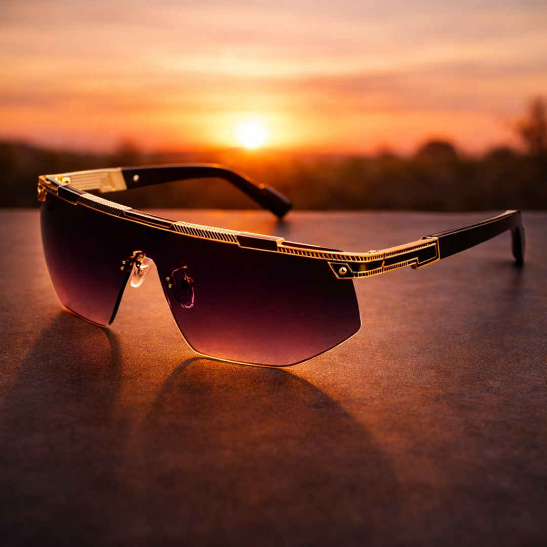 GlareVibe - Occhiali Da Sole Senza Montatura Dalla Forma Irregolare