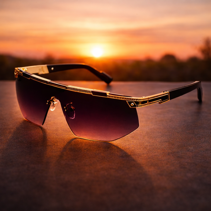 GlareVibe - Occhiali Da Sole Senza Montatura Dalla Forma Irregolare