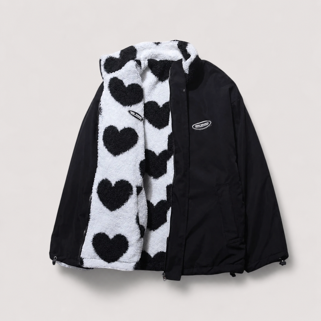 Gerina - Reversible Heart Print Jacket