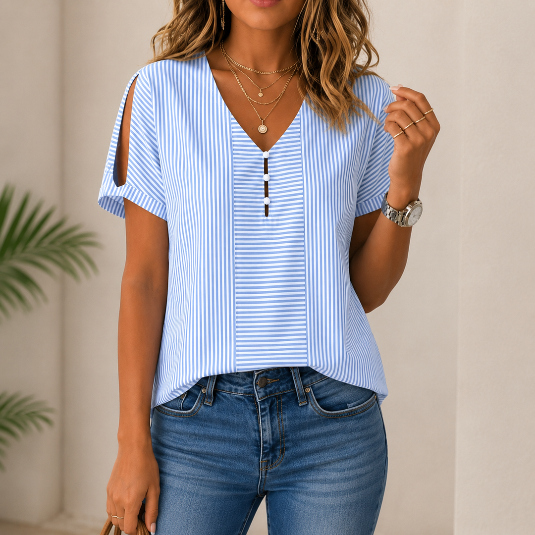 Shirri - Camicetta Casual a Righe