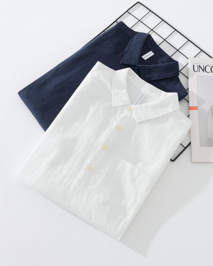 Antuan - Comoda Camicia a Maniche Lunghe Con Tasca Frontale