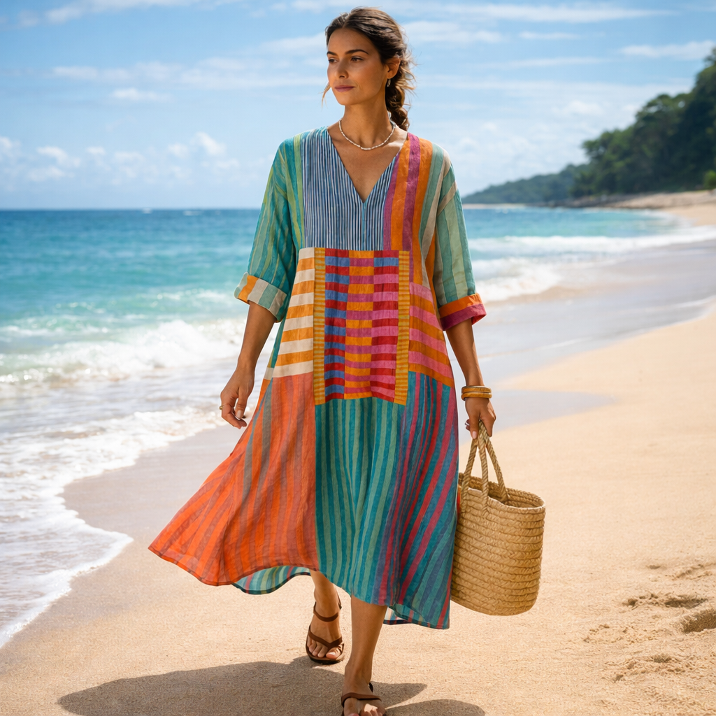Piyasha - Abito Elegante Con motivi Geometrici
