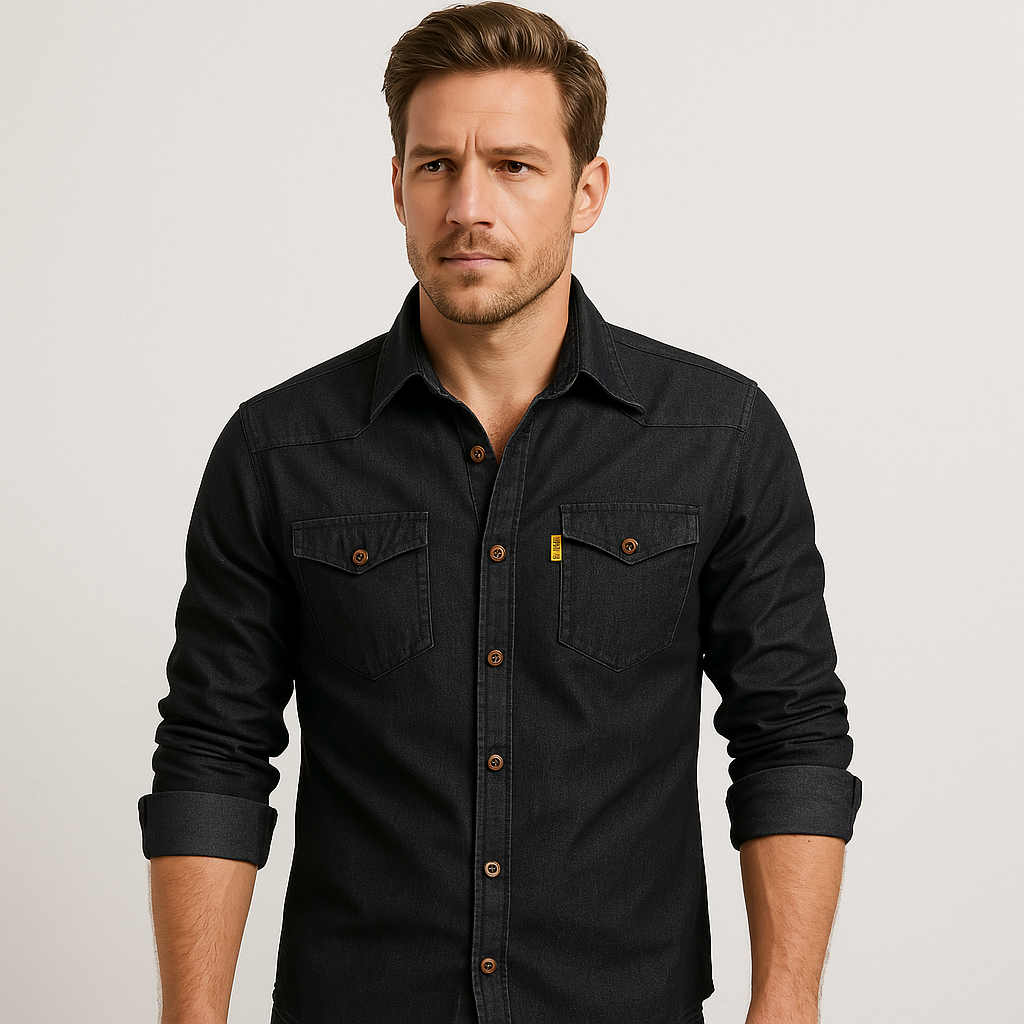 Nathanial - Camicia in Cotone Denim