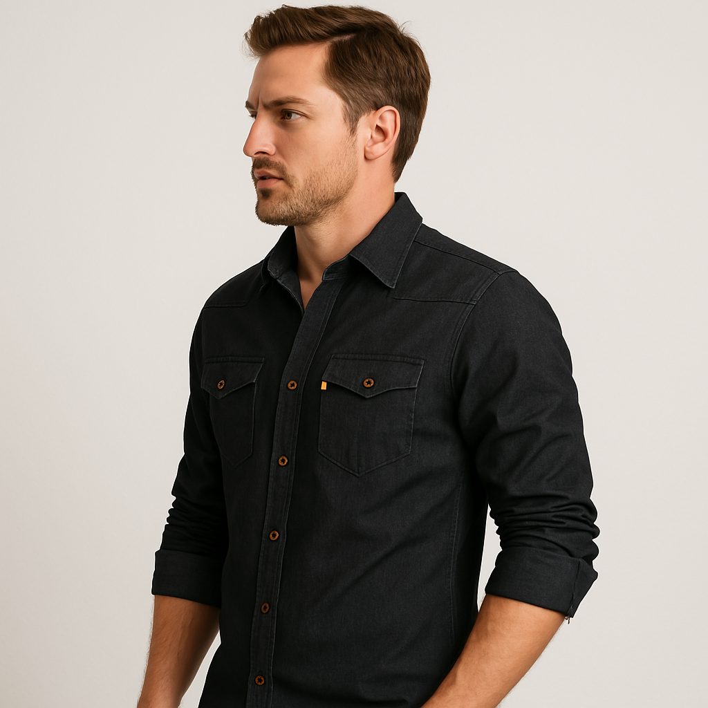 Nathanial - Camicia in Cotone Denim