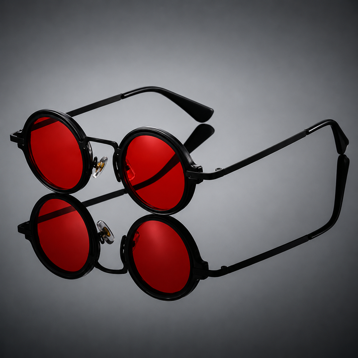 OrbitShade - Occhiali Da Sole Con Montatura Rotonda In Metallo Stile Retrò