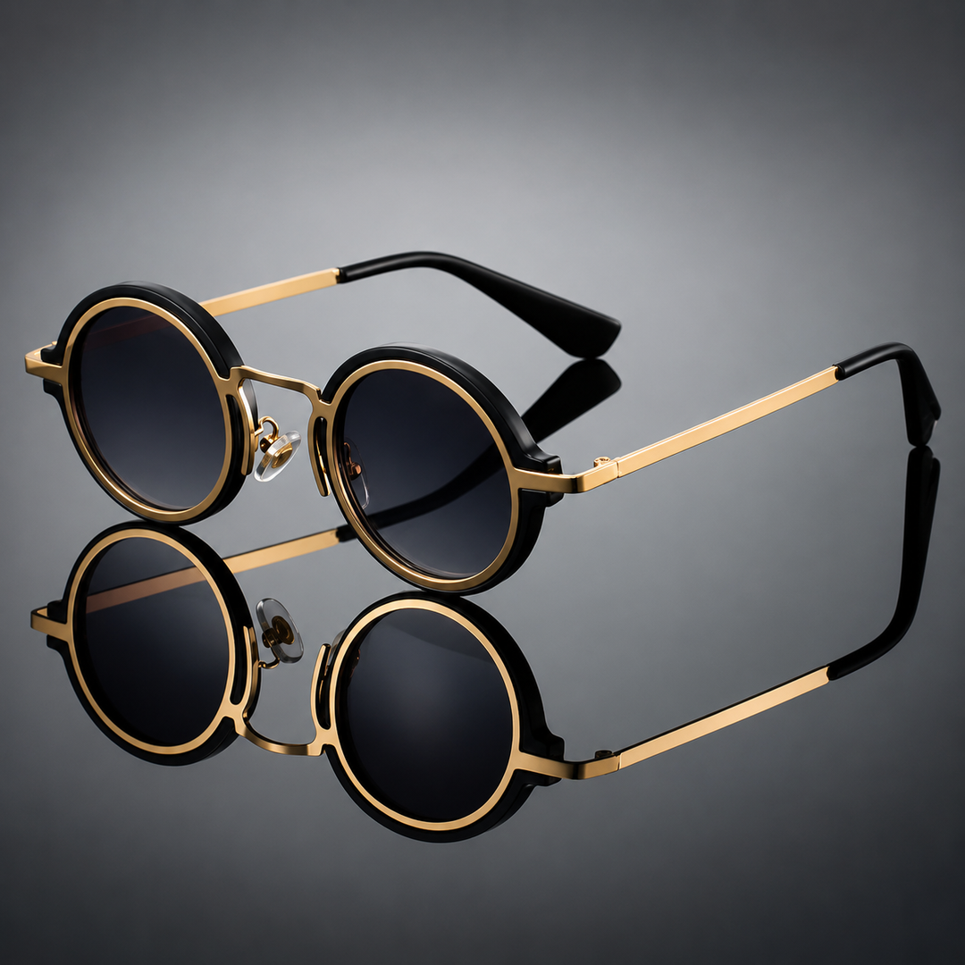 OrbitShade - Occhiali Da Sole Con Montatura Rotonda In Metallo Stile Retrò