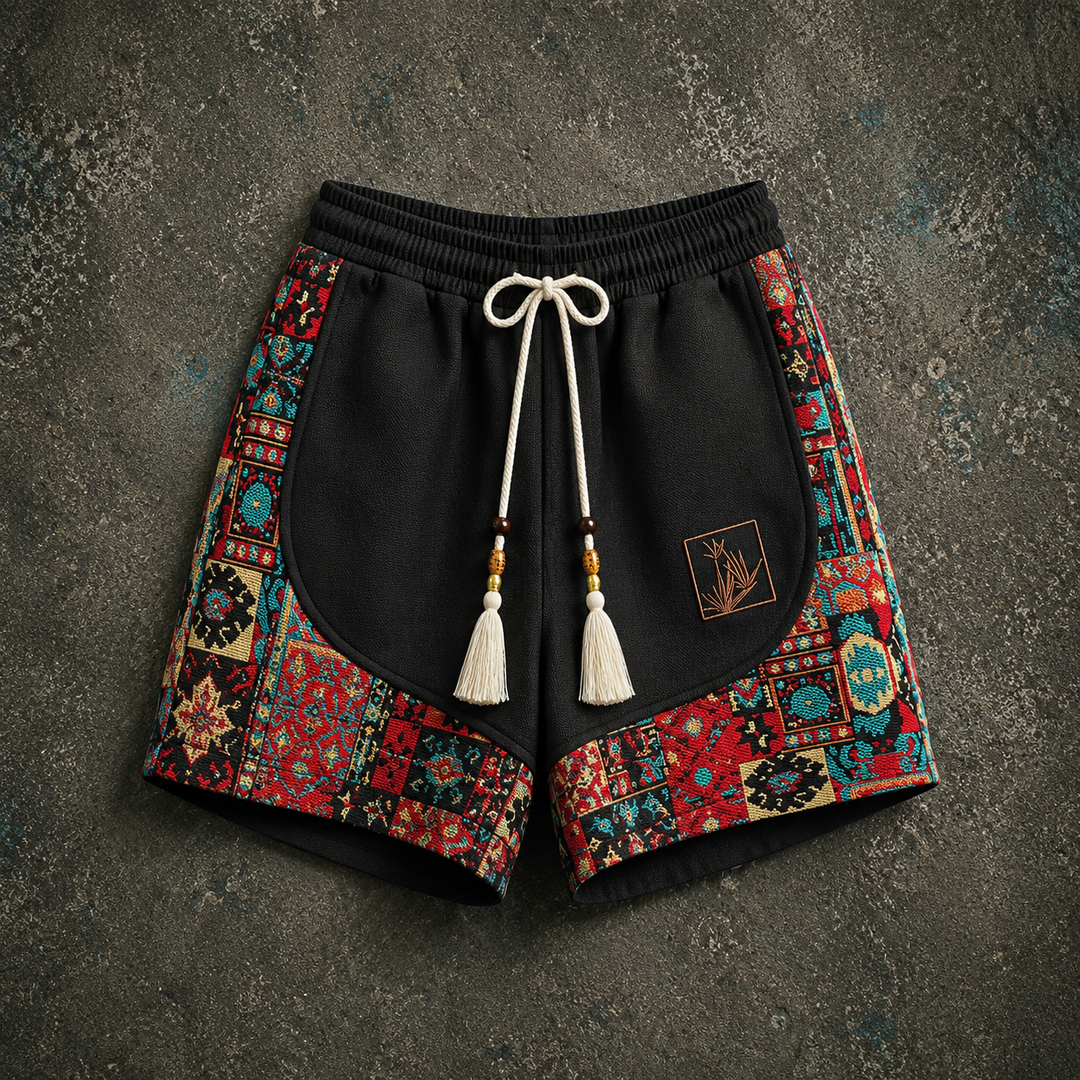 Haren - Pantaloncini in Stile Boho Con Elastico in Vita