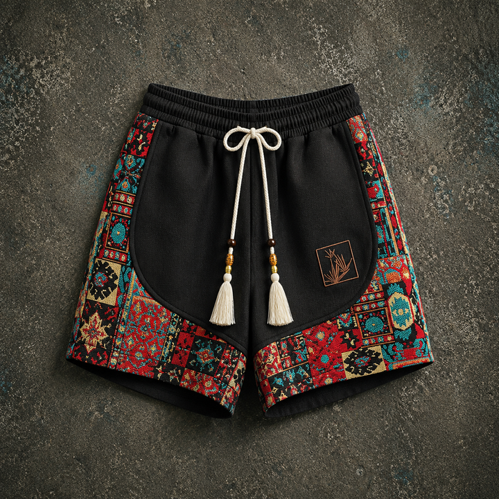 Haren - Pantaloncini in Stile Boho Con Elastico in Vita