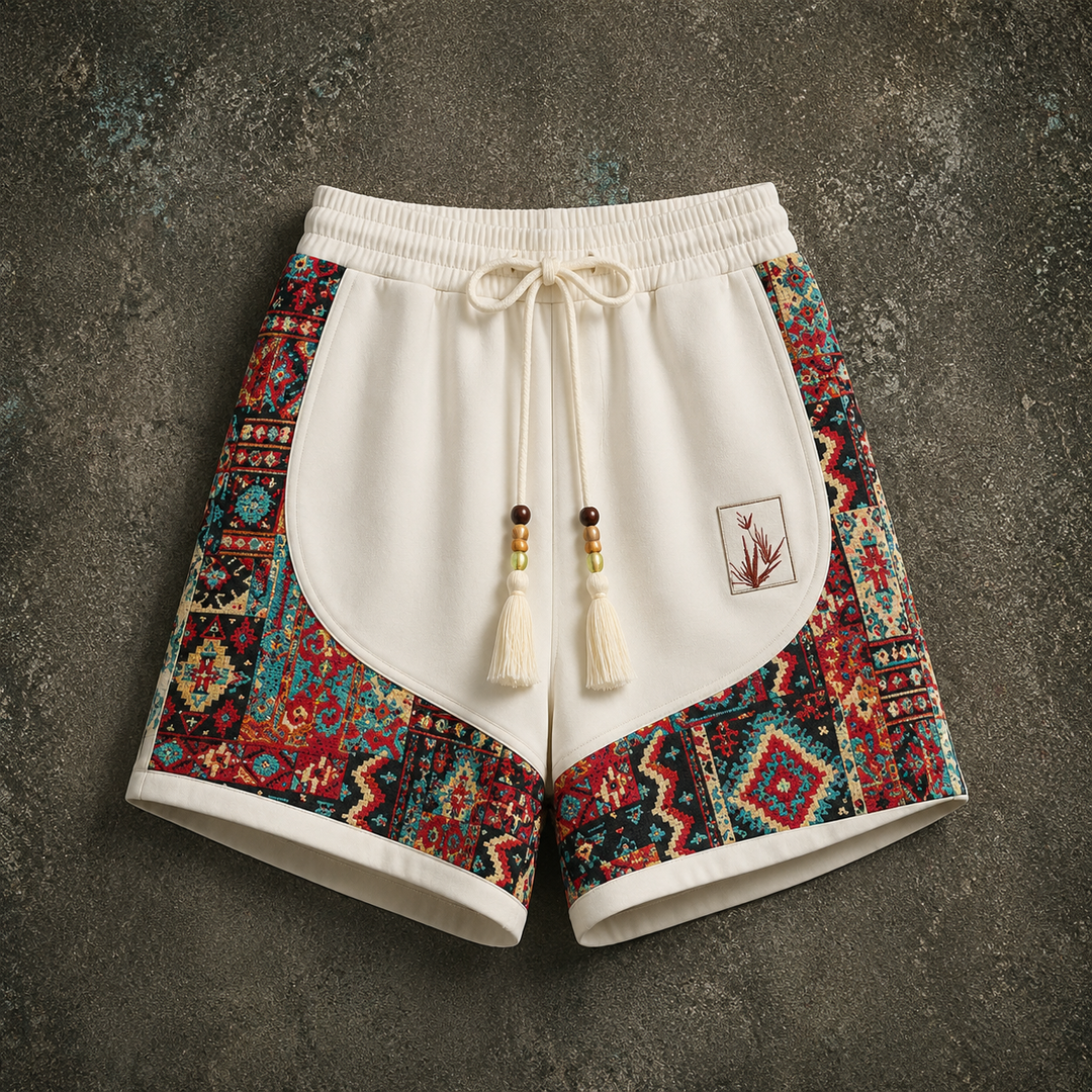 Haren - Pantaloncini in Stile Boho Con Elastico in Vita