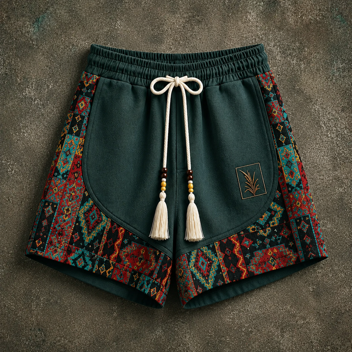 Haren - Pantaloncini in Stile Boho Con Elastico in Vita