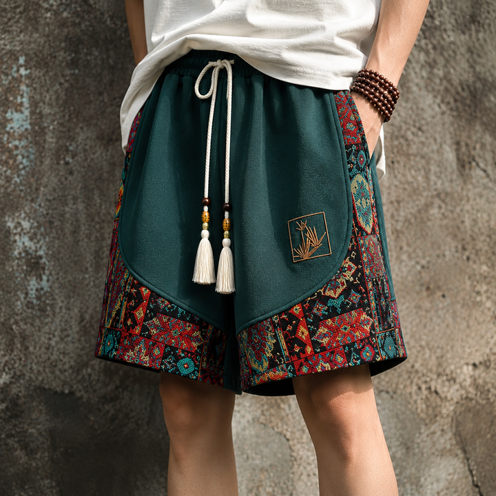 Haren - Pantaloncini in Stile Boho Con Elastico in Vita