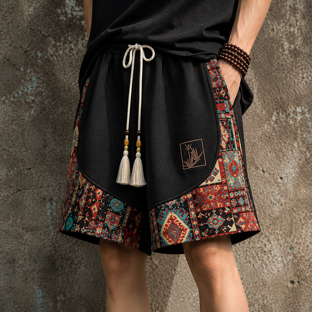 Haren - Pantaloncini in Stile Boho Con Elastico in Vita