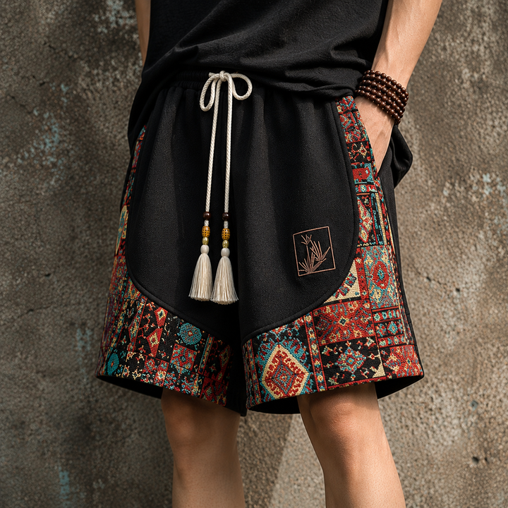 Haren - Pantaloncini in Stile Boho Con Elastico in Vita