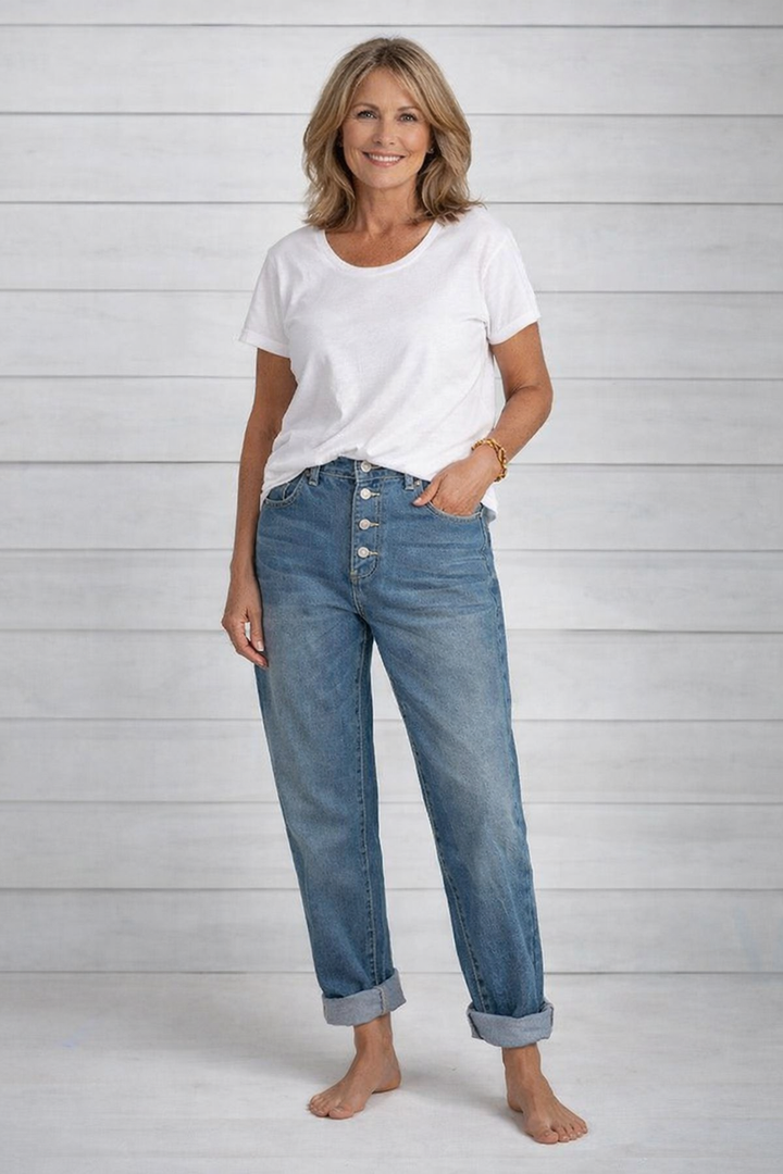 Bohumila - Jeans Eleganti a Vita Alta