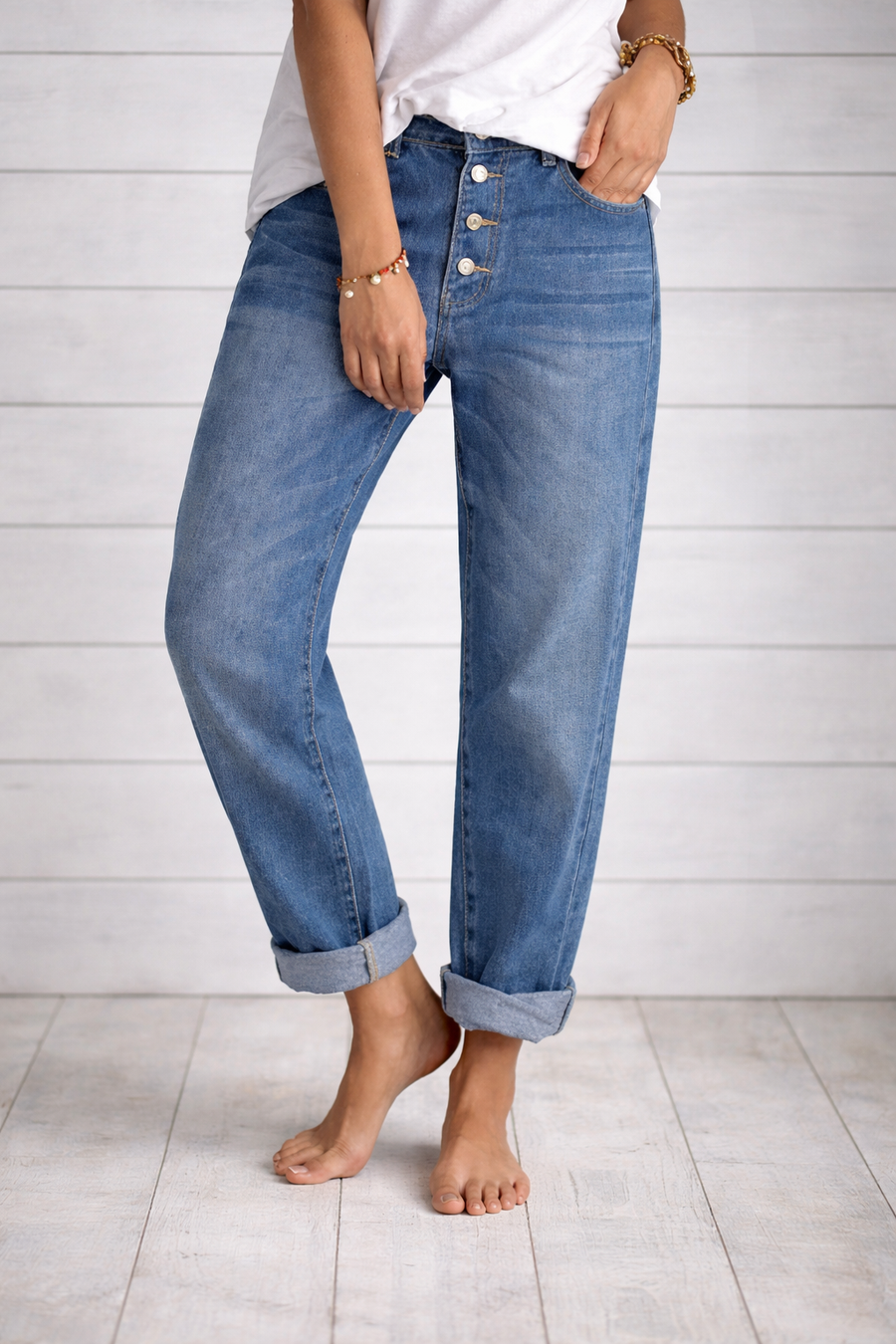 Bohumila - Jeans Eleganti a Vita Alta